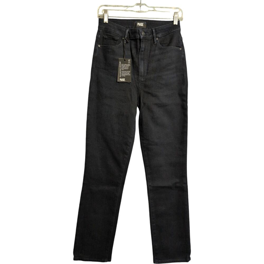 NWT PAIGE Blue Moon Super High Rise Straight Ankle Cindy Denim Jeans Size 28